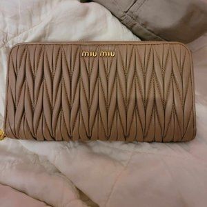 Miu Miu textured Beige long Wallet